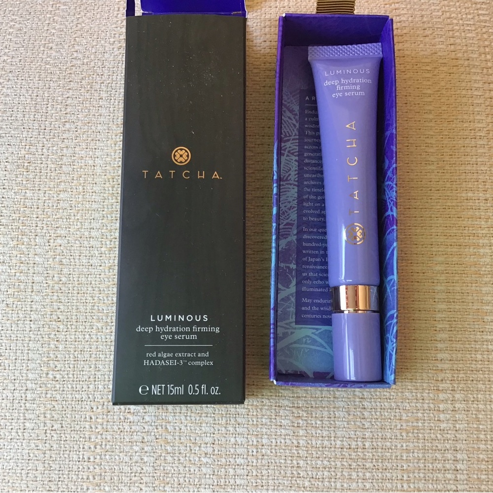 Tatcha Luminous Eye Serum in Purple with Gold Accents